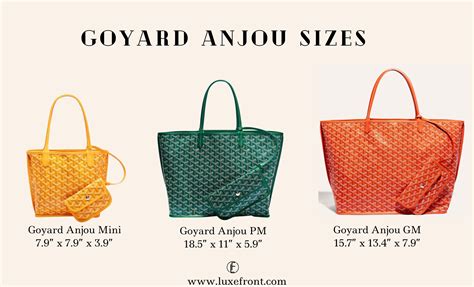 goyard large tote measurements|goyard tote with zipper.